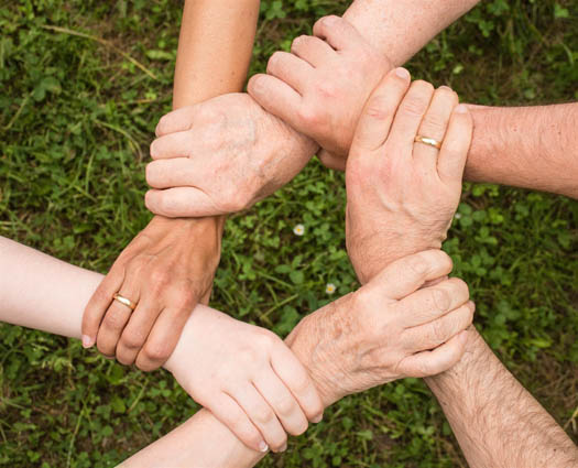 Six people forming a committee